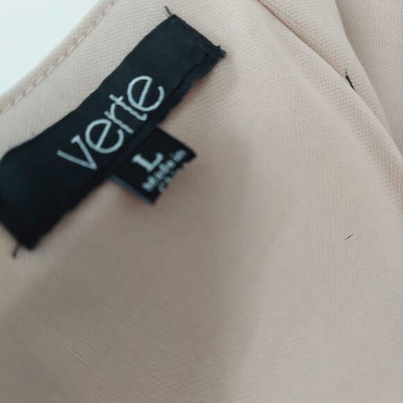 VERTE Embroidered Mini Skirt Pleather Faux Leather Pink Boho Chic Large - Picture 8 of 11